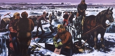 氷上の賑わい　1946年の画像